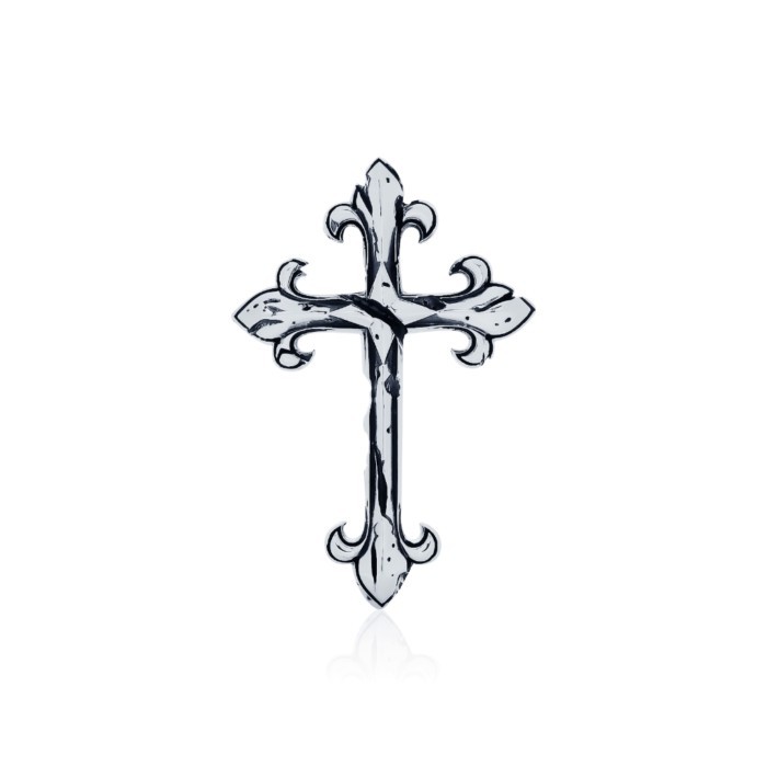 AKE AKE The Unbroken Crest pendant จี้สร้อยคอเงินแท้925 แกะมือขัดเงาลงดำ "Unbroken Cross"