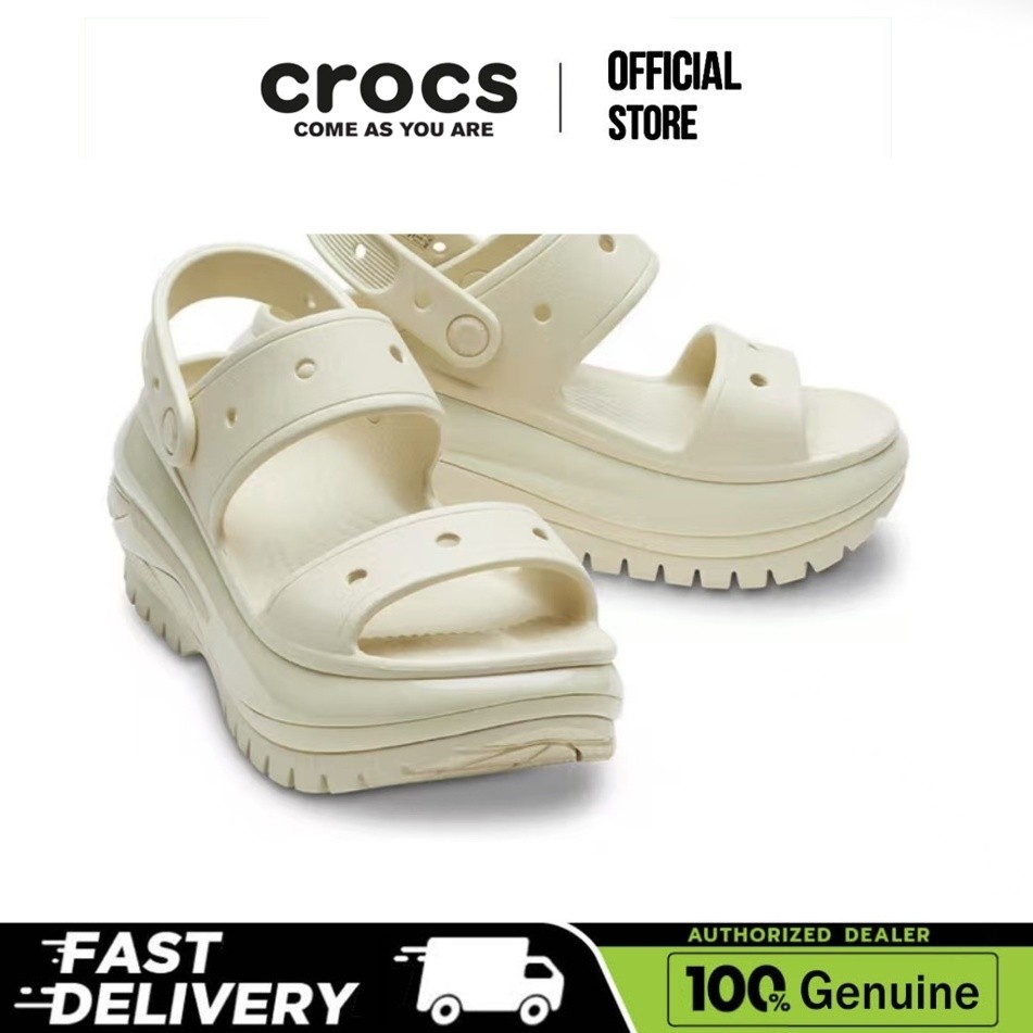 【100% Genuine】Crocs Mega Crush Matte Sandal in Bone
