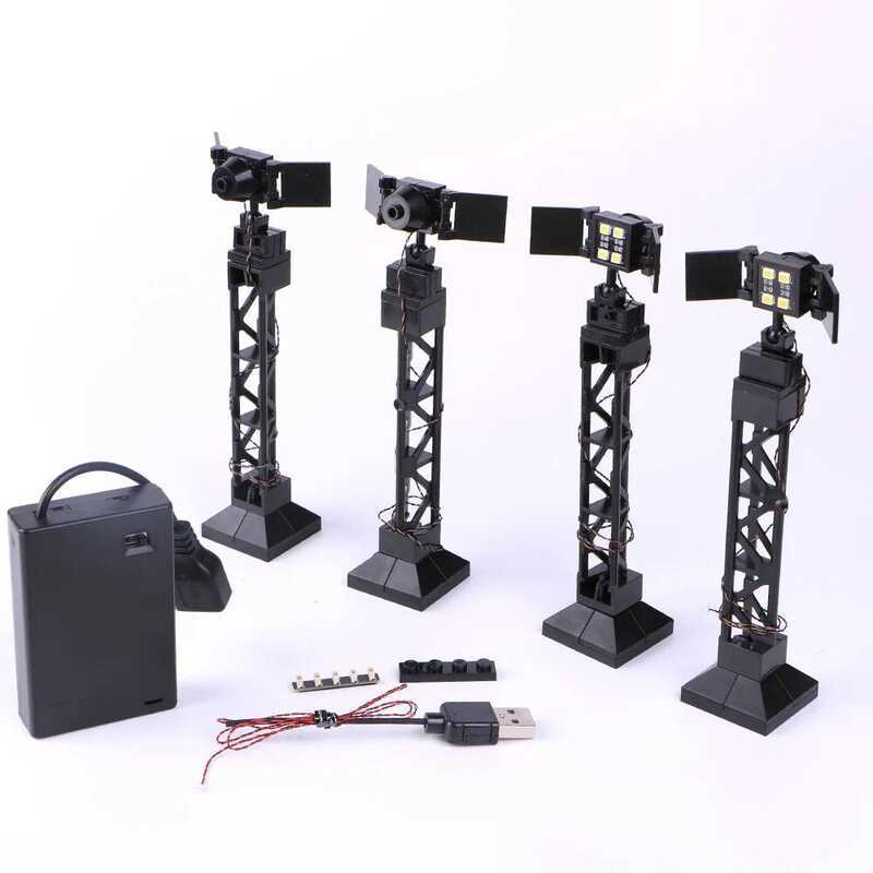 C TEDDOO 4Pcs Building Block Lights Building Block LED Block Lighting Kit Block Light Selight Suita