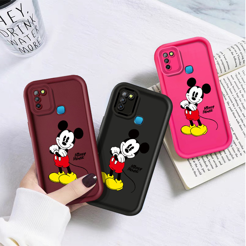 การ์ตูนน่ารัก Cross Arms Mickey Mouse เคสโทรศัพท์สําหรับ Infinix X650B X655F X655C X657B X657C X665E