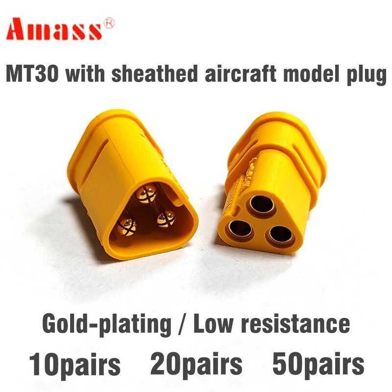 C Amass Mt30 Connectors Plug With With Cover Male Female Bullet Connectors For RC Lipo Battery RC Q