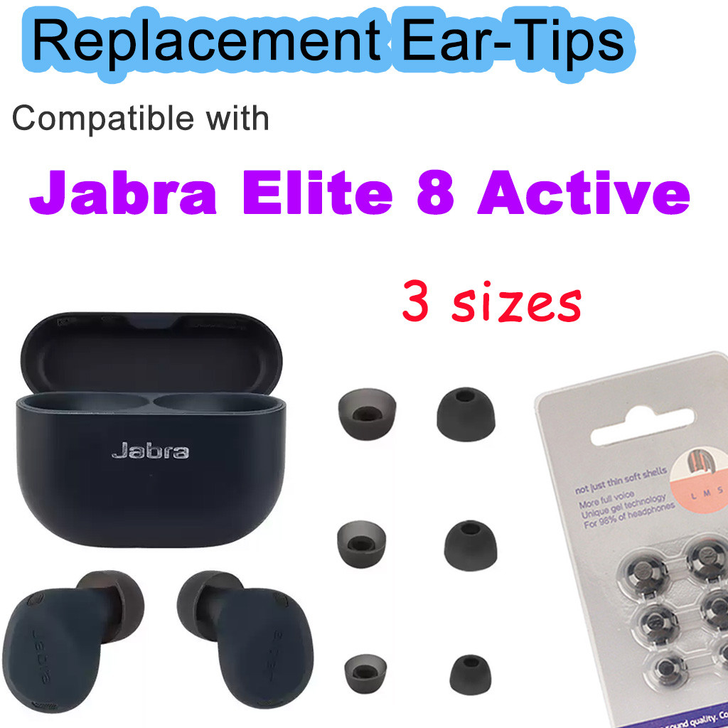 สําหรับ Jabra Elite 8 Active Soft Silicone Ear Tips S/M/L