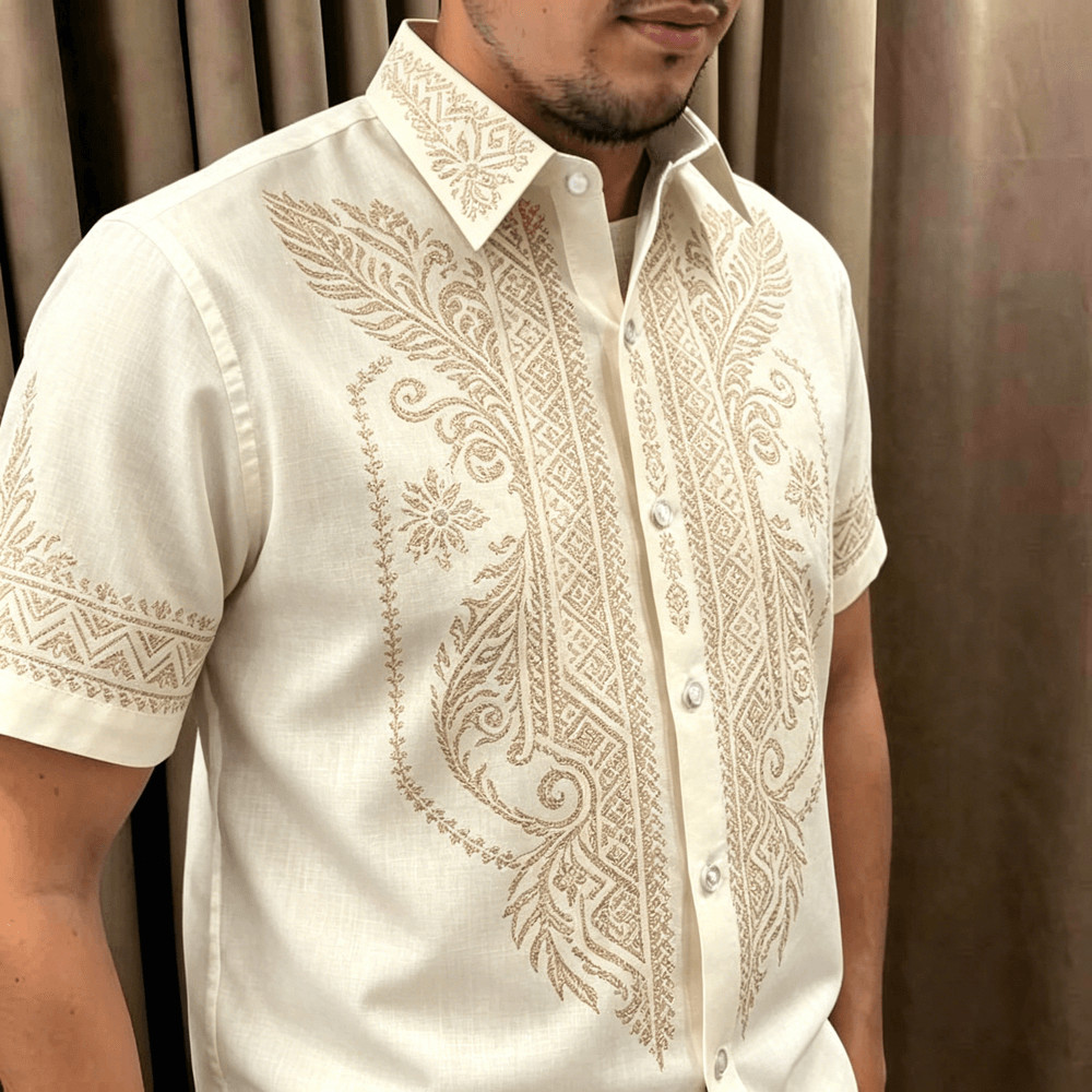 เสื้อเชิ้ตผู้ชายสําหรับผู้ชายเสื้อผ้าเสื้อฮาวายเขตร้อนพิมพ์แขนสั้น | ลําลองชายหาดวันหยุดฤดูร้อน Top A103