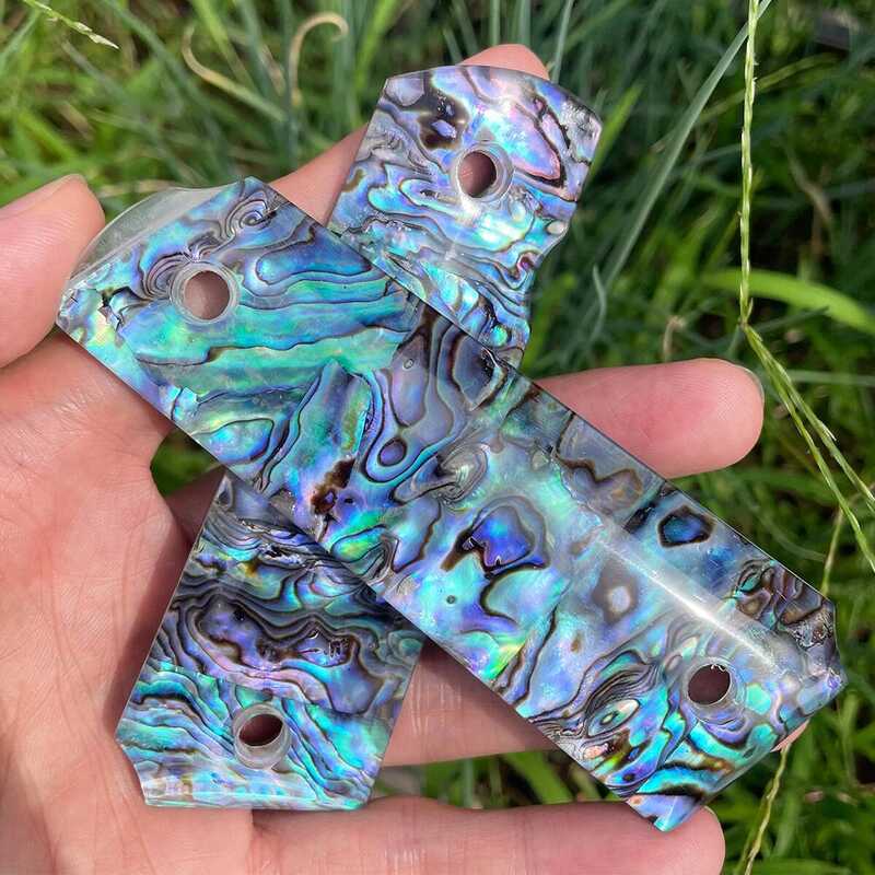 1pair Custom 1911 Grips Patch Natural shell acrylic Handle CNC Handle Grips DIY Making 1911 Scales