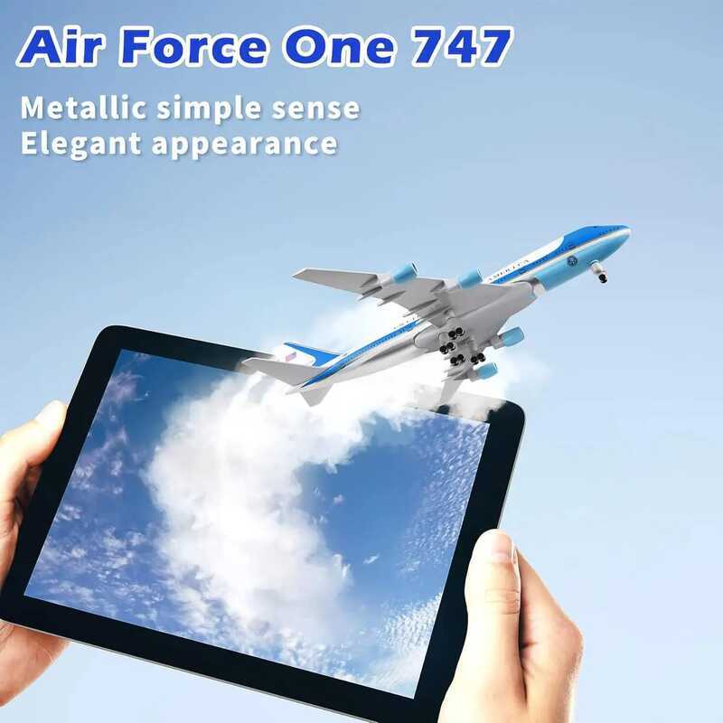 C 20Cm Toy Airplane Model Kit 1/300 Scale American Air Force One B747 Diecast Metal Airplanes Model