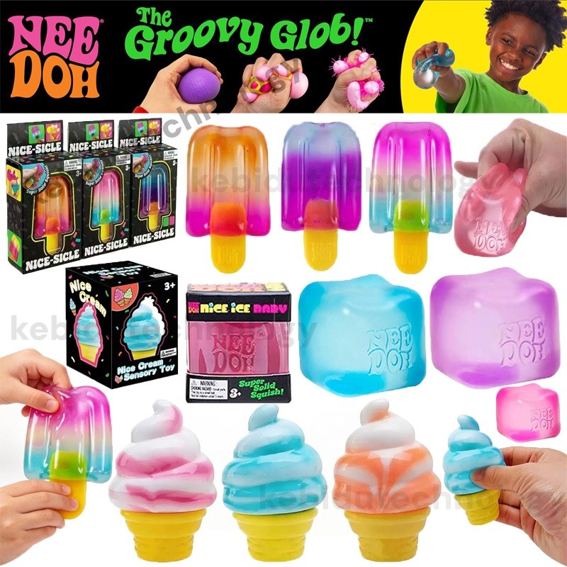[คลังสินค้าพร้อม] NeeDoh สนุกสีสัน Slime Cube บีบของเล่นน่ารัก Soft Squish Sensory Cube สํานักงานผ่อนคลายความเครียดบรรเทาของเล่นวันหยุดของขวัญ
