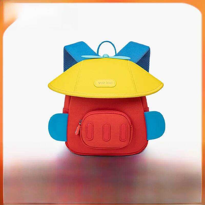 C 2025 New Children's Backpack Kindergarten Cute Mushroom Double Shoulder Lightweight Travel Backpa