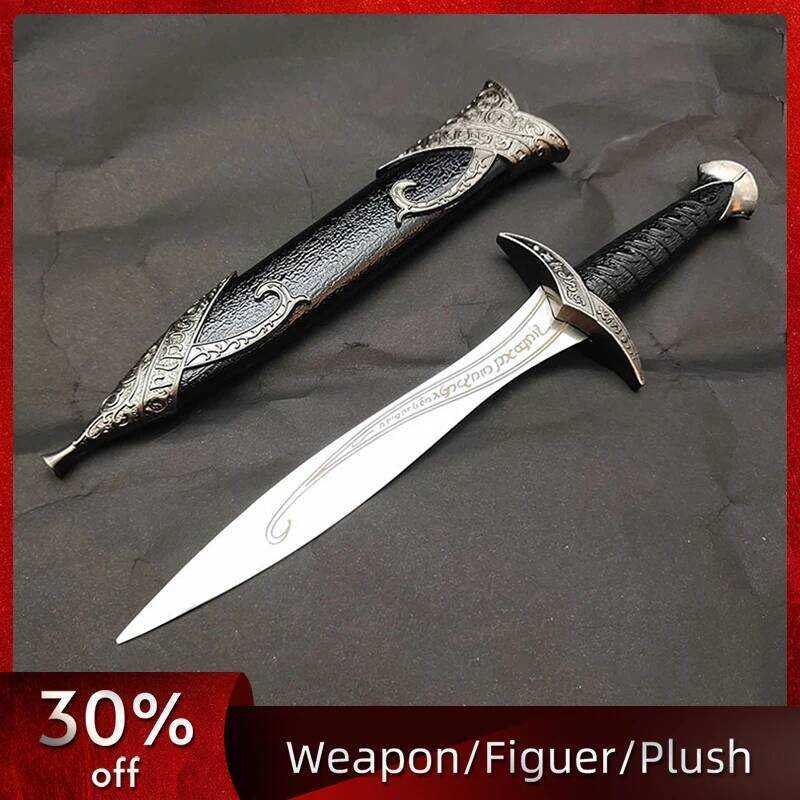 C 28Cm/11.02In Short Sword With Sheath Game Peripherals Frodo Cosplay Model Weapons Ornaments Toy C
