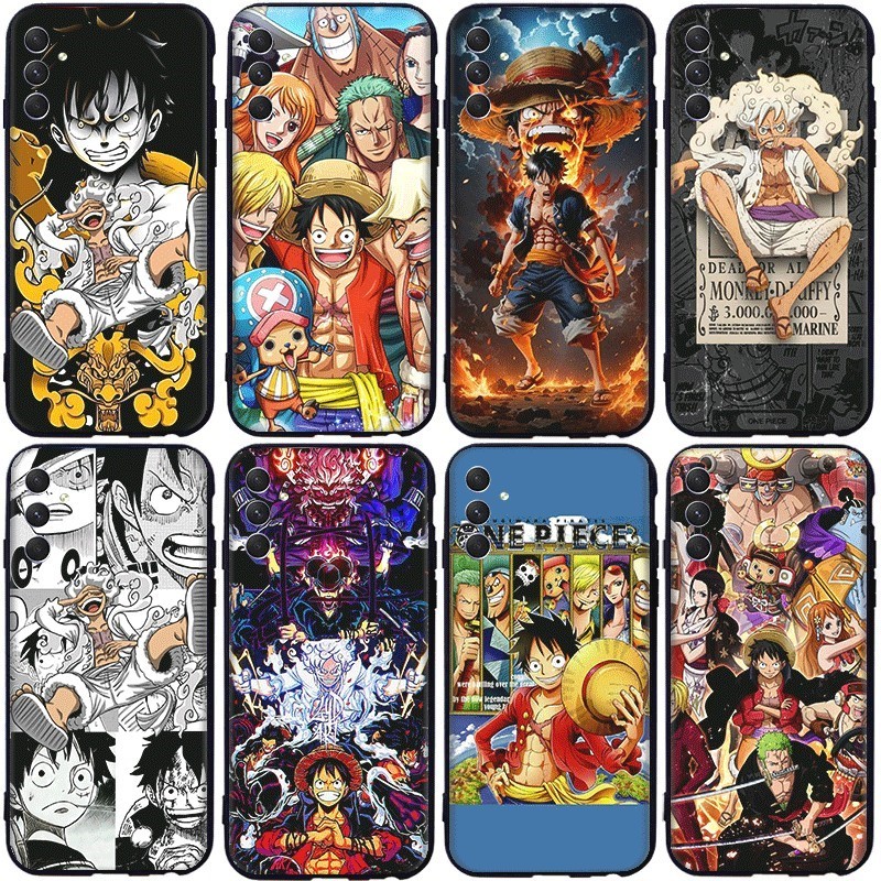 SAMSUNG สําหรับSamsung A54 5G A55 A60 A70 A71 A72 A73 F62 TPUเคสโทรศัพท์นุ่มฝาครอบป้องกันลิงD Luffy 