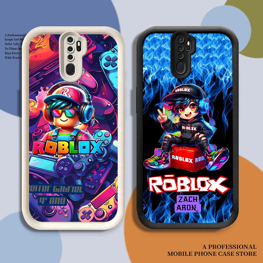 เคสสําหรับซิลิโคนสีดํา OPPO Reno F23 F21 10 F19S F9 F25 Pro 5G FB-40 Roblox DynaBlocks
