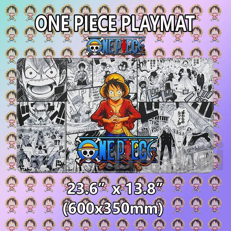 0ne-Piece OPCG Playmat ตัวละครอะนิเมะ TCG การ์ดเกมลื่นขนาดใหญ่แผ่นรองเม้าส์สําหรับเล่นเกมหนาลื่นโต๊ะ
