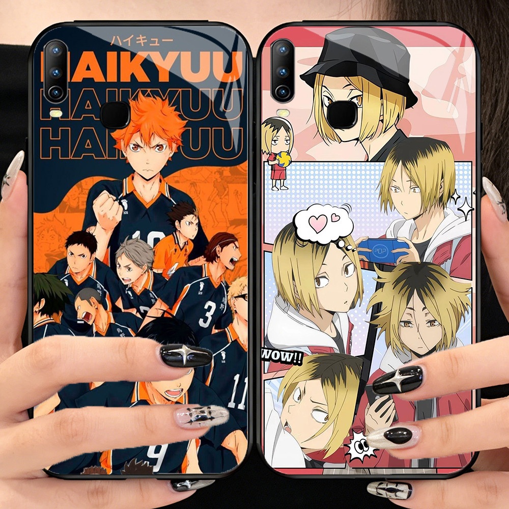 O-21 Haikyuu กระจกนิรภัยเคสโทรศัพท์ VIVO Y89 Y91 Y11 Y17 X23 Y91C Y95 Y15 Y12 Y85 Y93 2019 Y19 V9
