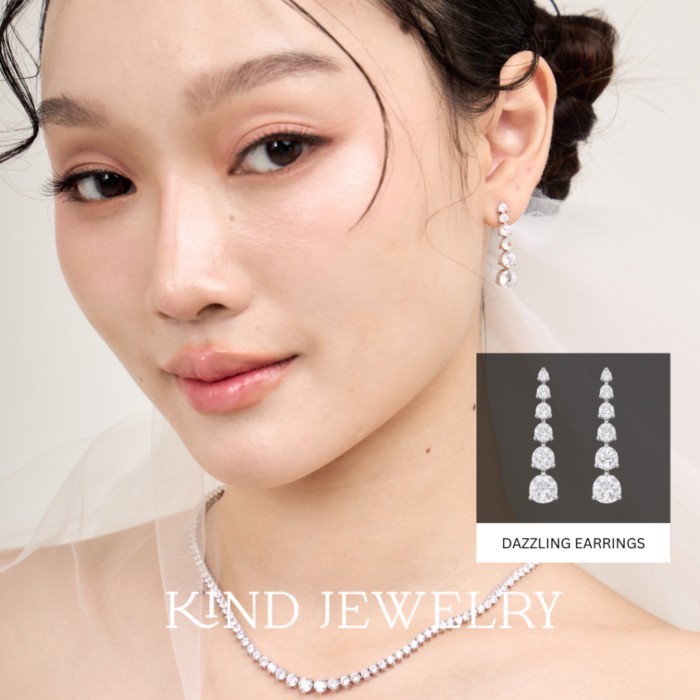 Kind Jewelry ต่างหู เจ้าสาว ต่างหูออกงาน Dazzling