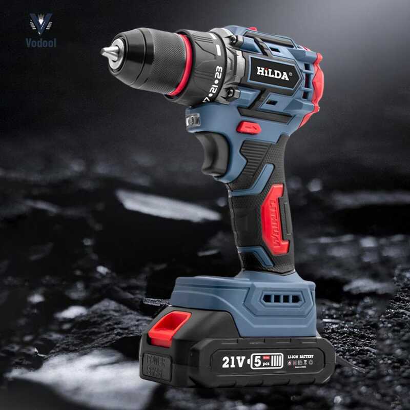 C 21V 2 In 1 Lithium Drill Electric Screwdriver 40N.M Torque Hand Drill Screwdriver Brushless Motor