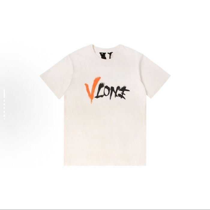 VLONE Big V Logo T-Shirt แขนสั้น สไตล์เทรนดี้ สำหรับทั้งชายและหญิง ใส่สบายในฤดูร้อน