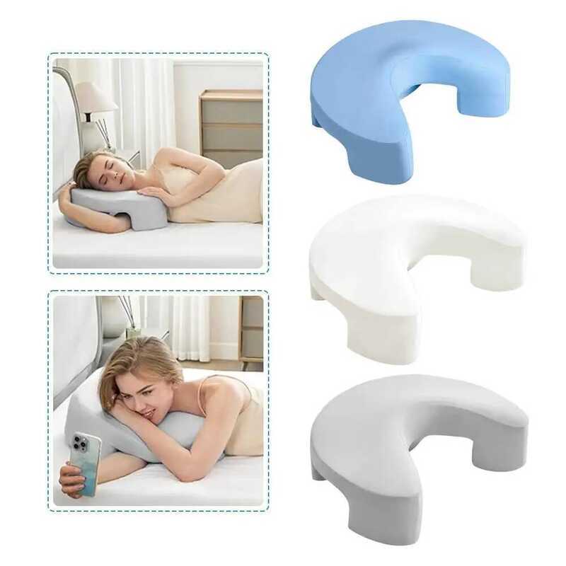 C Ergonomic Side Sleeper Pillow Half-Moon Belly Sleeping Care Pillow White Arm Port Pillow Clearanc