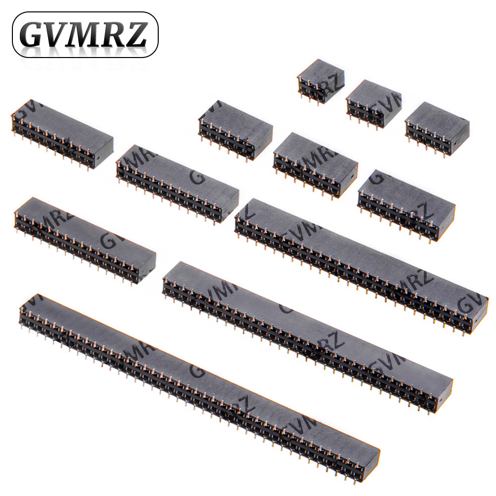 10PCS SMT 2.54 มม.คู่แถวหญิง Breakaway บอร์ด PCB Pin Header ซ็อกเก็ตเชื่อมต่อ Pinheader 2x20PIN/2X25