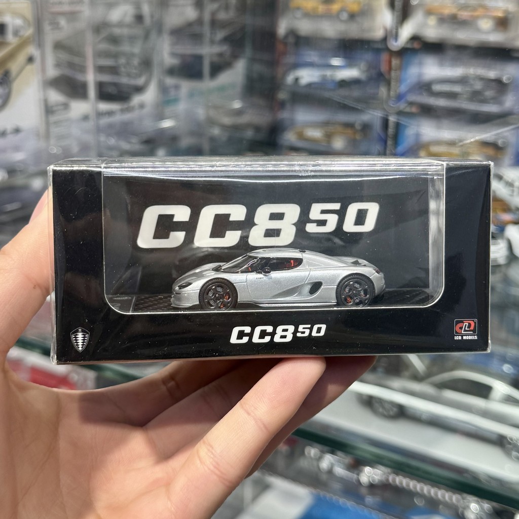 LCD 1/64 HEC Beijing Exhibition Exclusive Koenigsegg CC850 โมเดลรถโลหะผสมสีเงิน