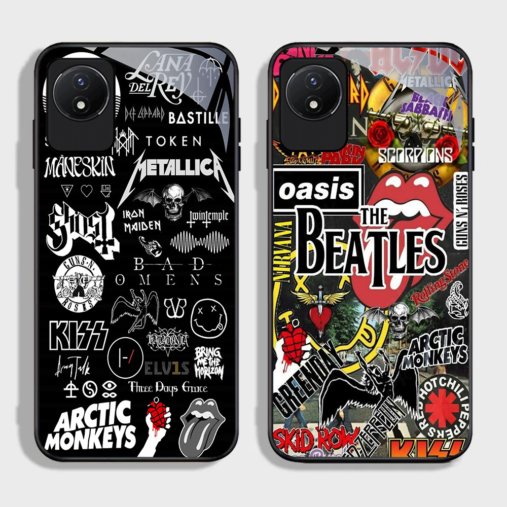 FB-43 ROCK Rock HD Glass Case Casing Kaca สําหรับ VIVO V17 Y200 V5 Y02A V19 Y81 Y200E Y02 Y66 Y02T P