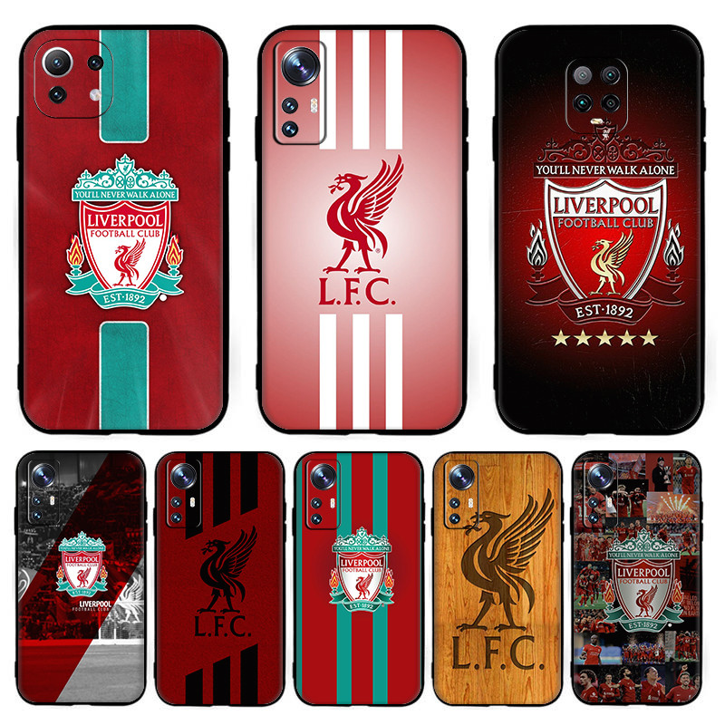 สําหรับ Xiaomi POCO F5Pro C65 C55 F5 X5Pro X5 M6 F6 Pro Liverpool FC TPU สีดําซิลิโคนอ่อนเคสโทรศัพท์