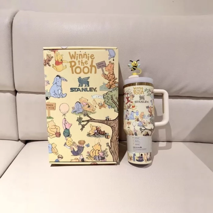 Winnie the Pooh Co-Branded 40oz ถ้วยเก็บความเย็นฉนวนกันความร้อนถ้วยรถ Ice Master มูลค่าสูง
