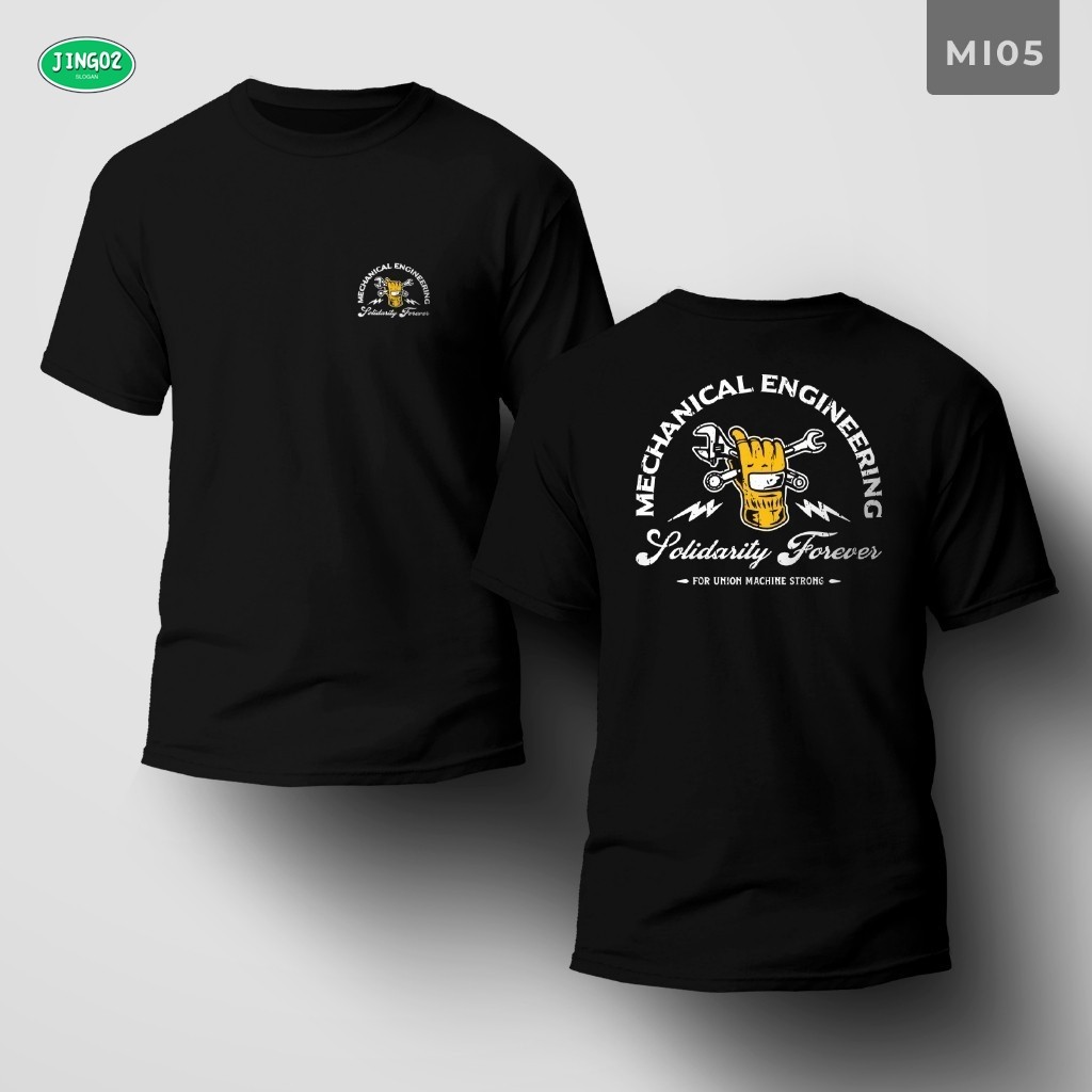 (JING02)Mechanical Engineer Graphic Print T-shirt Pure Round Neck Short Sleeve Unisex