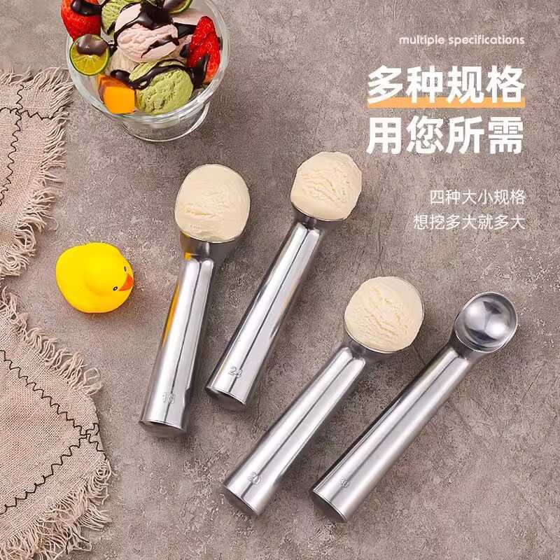 ช้อนไอศกรีม Ball Digger Commercial Ice Cream Ball Scoop สแตนเลส Ice Cream Scoop Ball Scoop ผลไม้แตงโ
