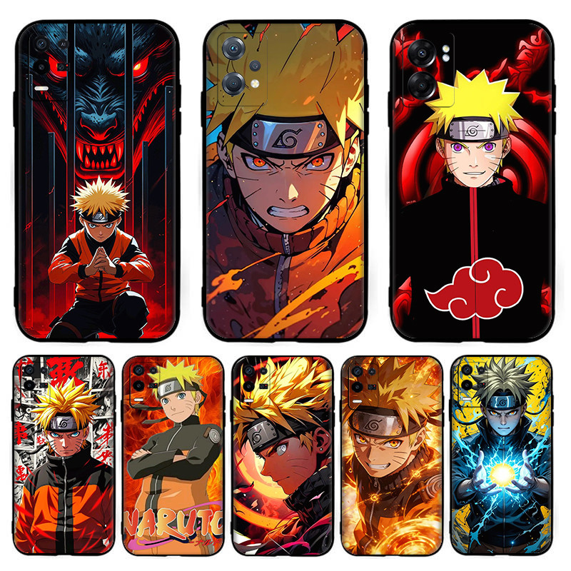 สําหรับRealme 3 5 6 7 8 Pro 5i 5s Q 6i 7i Coolการ์ตูนอะนิเมะNaruto SoftสีดําTPUซิลิโคนเคสโทรศัพท์ 4Y