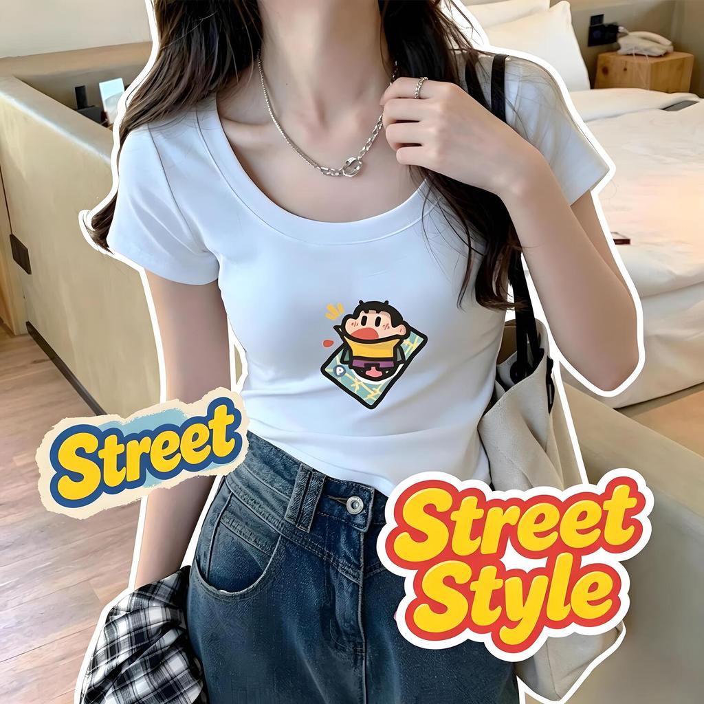 Hot Girl sleeve T-shirt Layering Short Sleeve for Gen Z