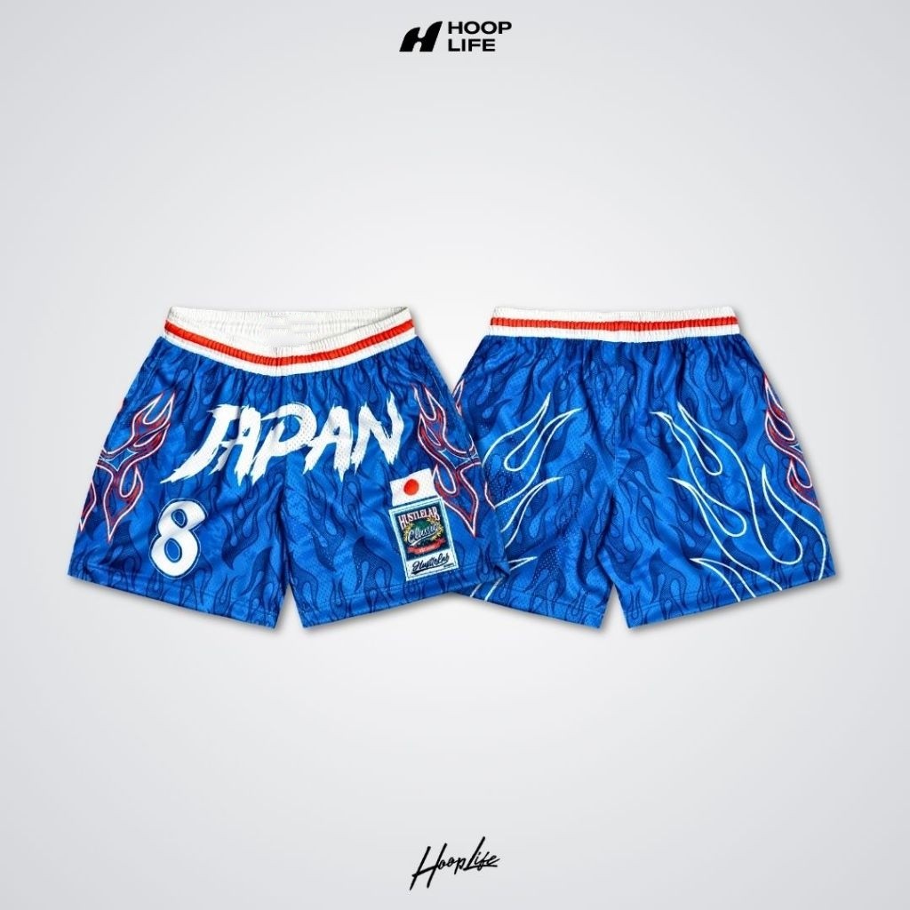 กางเกงขาสั้น กางเกงแฟชั่นเนวสตรีท HoopLife World Cup Japan Mesh Shorts
