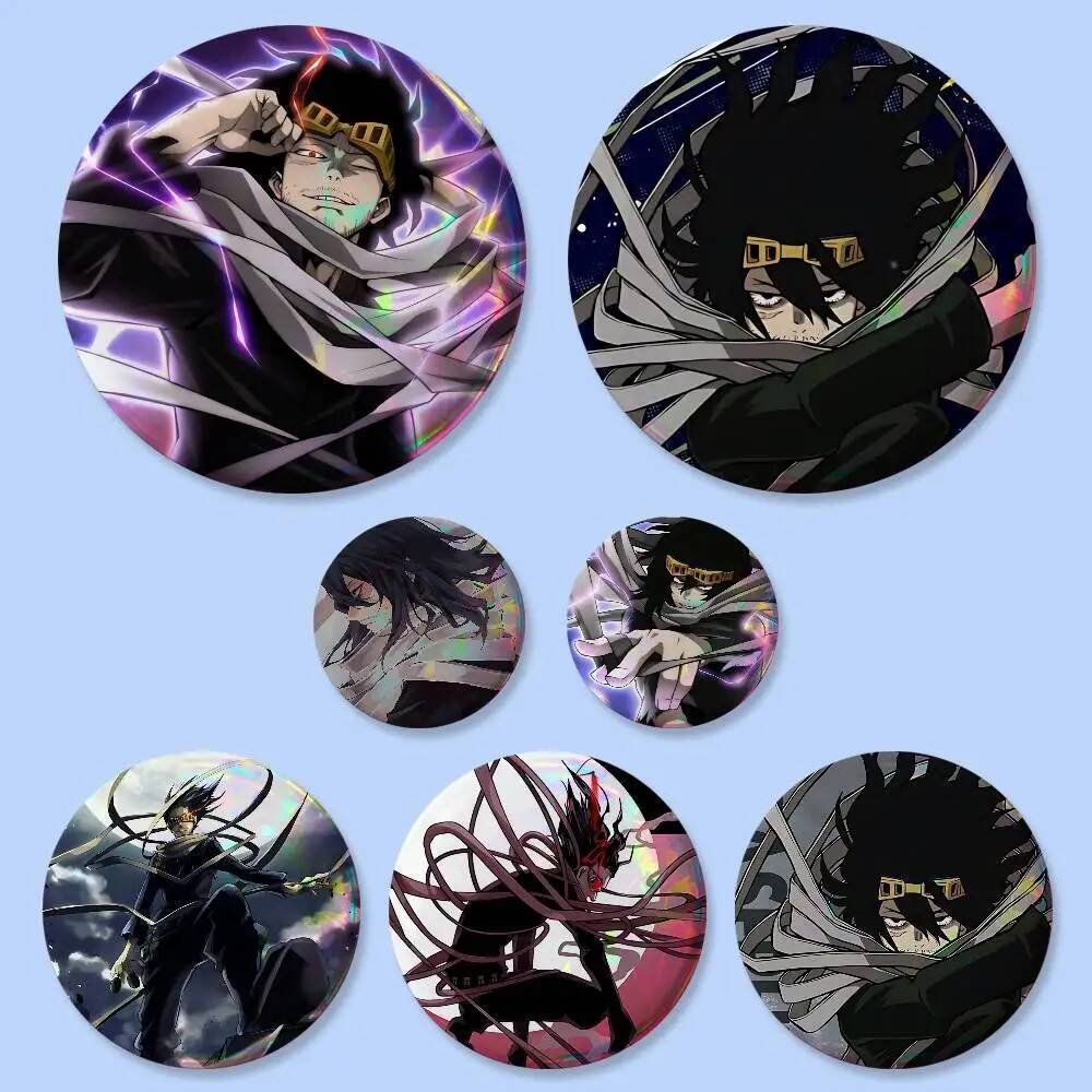 อะนิเมะ Shouta Aizawa S ป้าย 25 32 44 58 75 มม.รอบคอสเพลย์ Pin Bag Decor แฟนสะสมเพื่อนเข็มกลัดของที่
