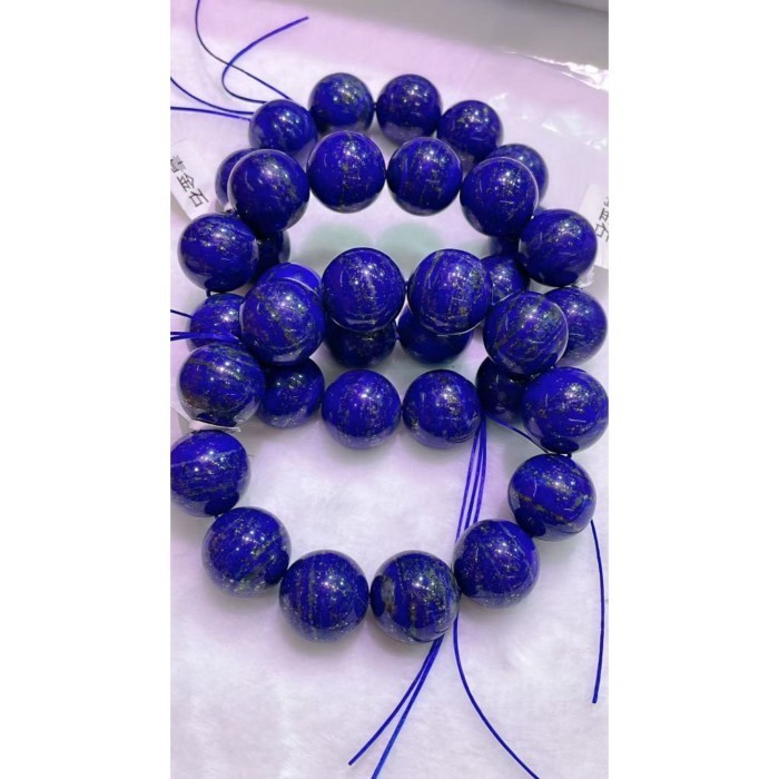 สร้อยข้อมือแหวน Lapis Lazuli ธรรมชาติ