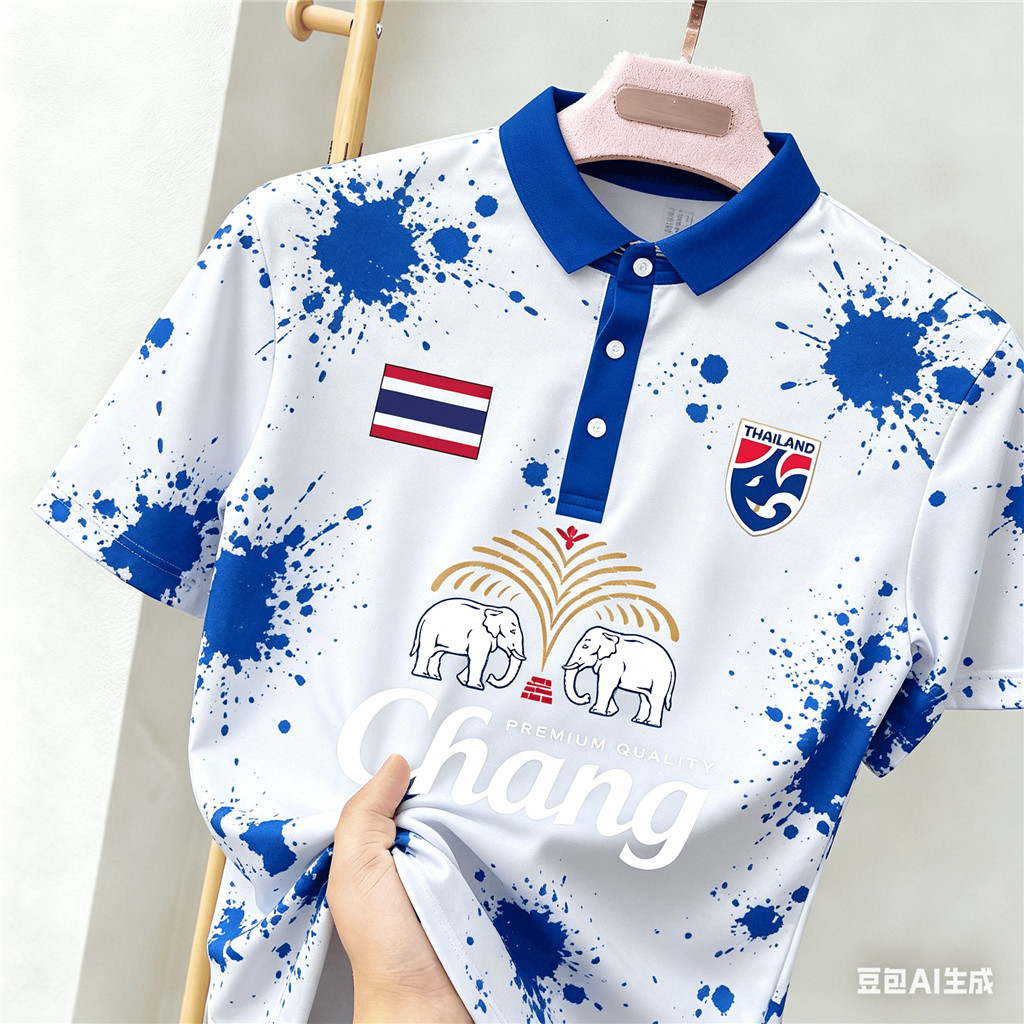 เสื้อโปโลทีมชาติไทยลายช้าง สำหรับแฟนฟุตบอล