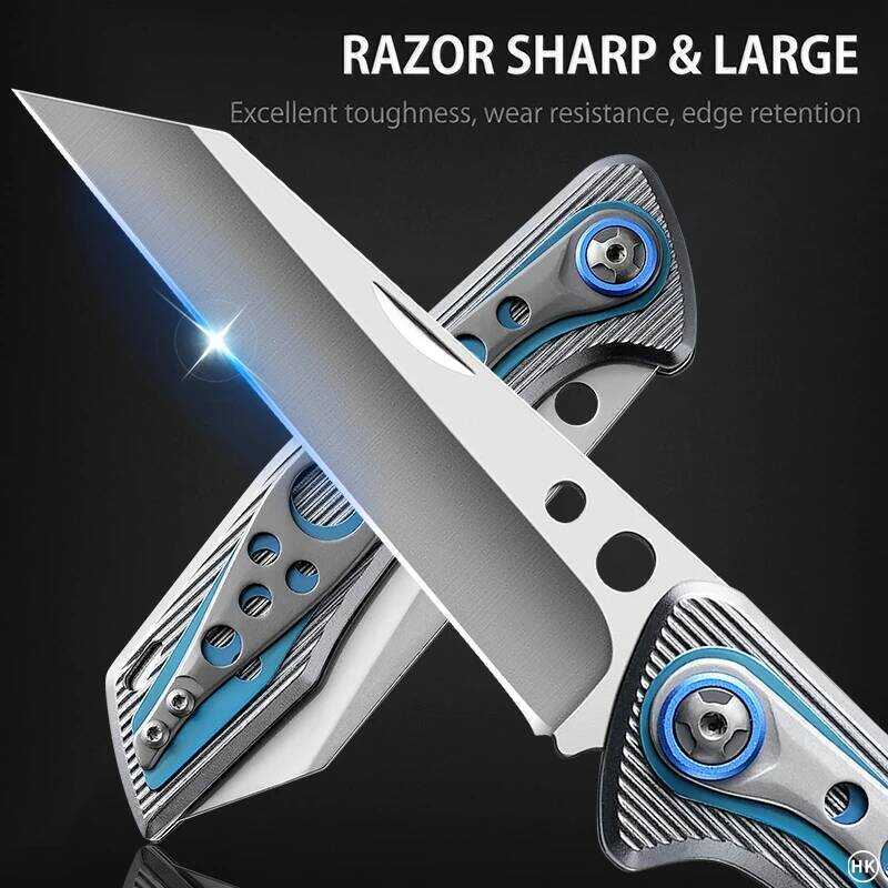 C Bakuli-Aluminum Striped Folding Knife Outdoor Adventure Cutting Knife New EDC Gear Tactical Knife