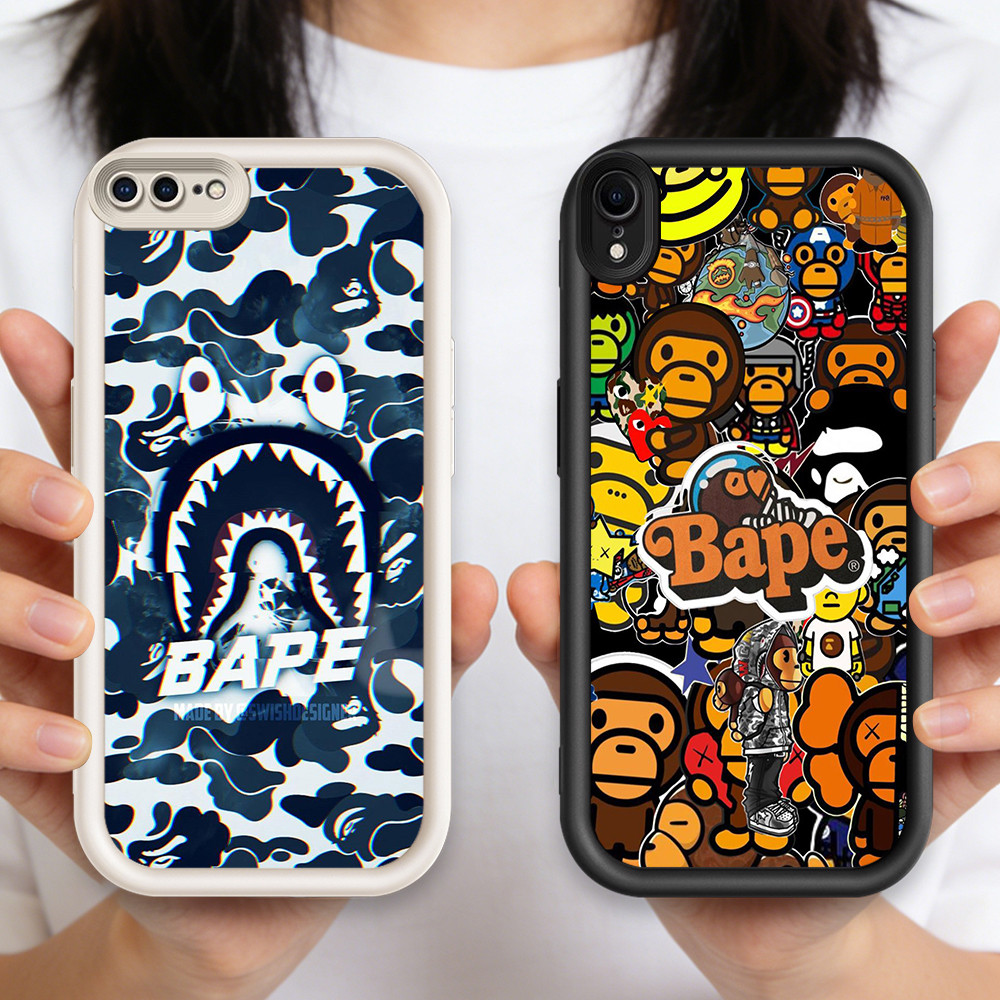 HP O-4 BAPE เคสโทรศัพท์ซิลิโคนสําหรับ iPhone XS 7 6 XR X 8 Max Plus