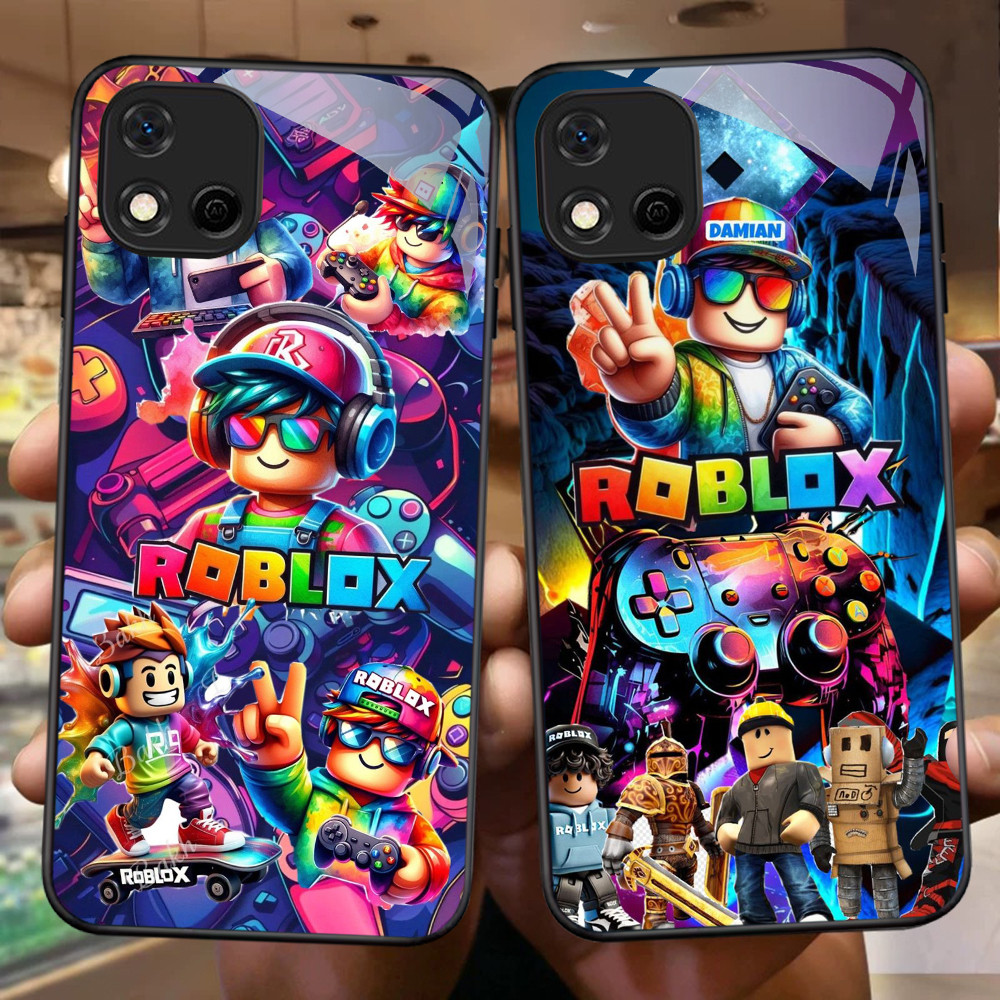FB-39 Roblox Adonays HD Glass Case Casing Kaca สําหรับ Realme C25 2 C12 C20A C1 C20 C2s C11 C2 2021 