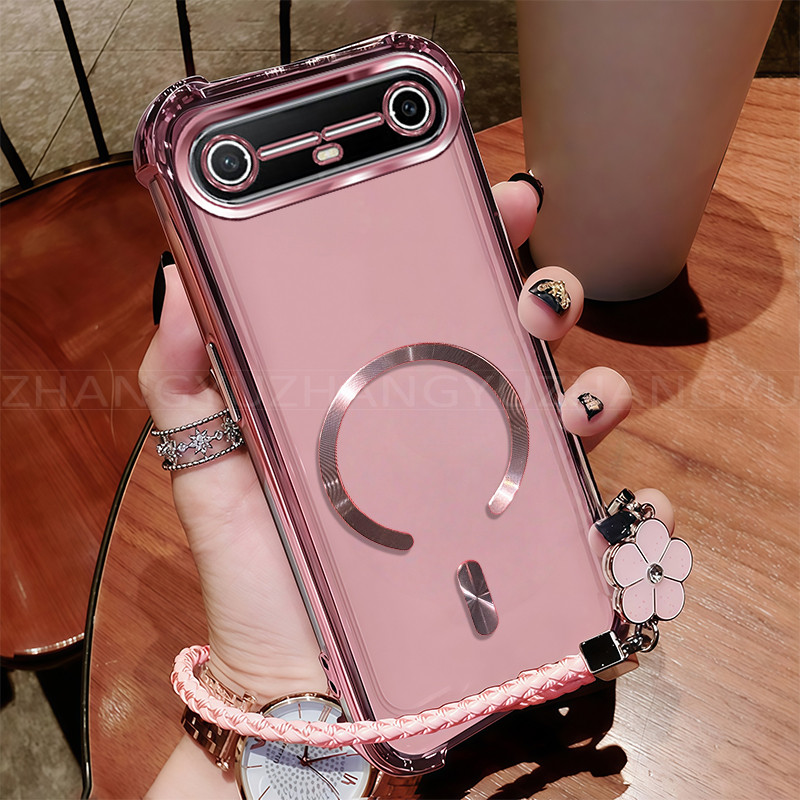 เหมาะสําหรับ Tecno Spark Slim เคสโทรศัพท์ใหม่แม่เหล็กชาร์จไร้สาย C-ring สี่มุมกันกระแทกเคสโทรศัพท์ l