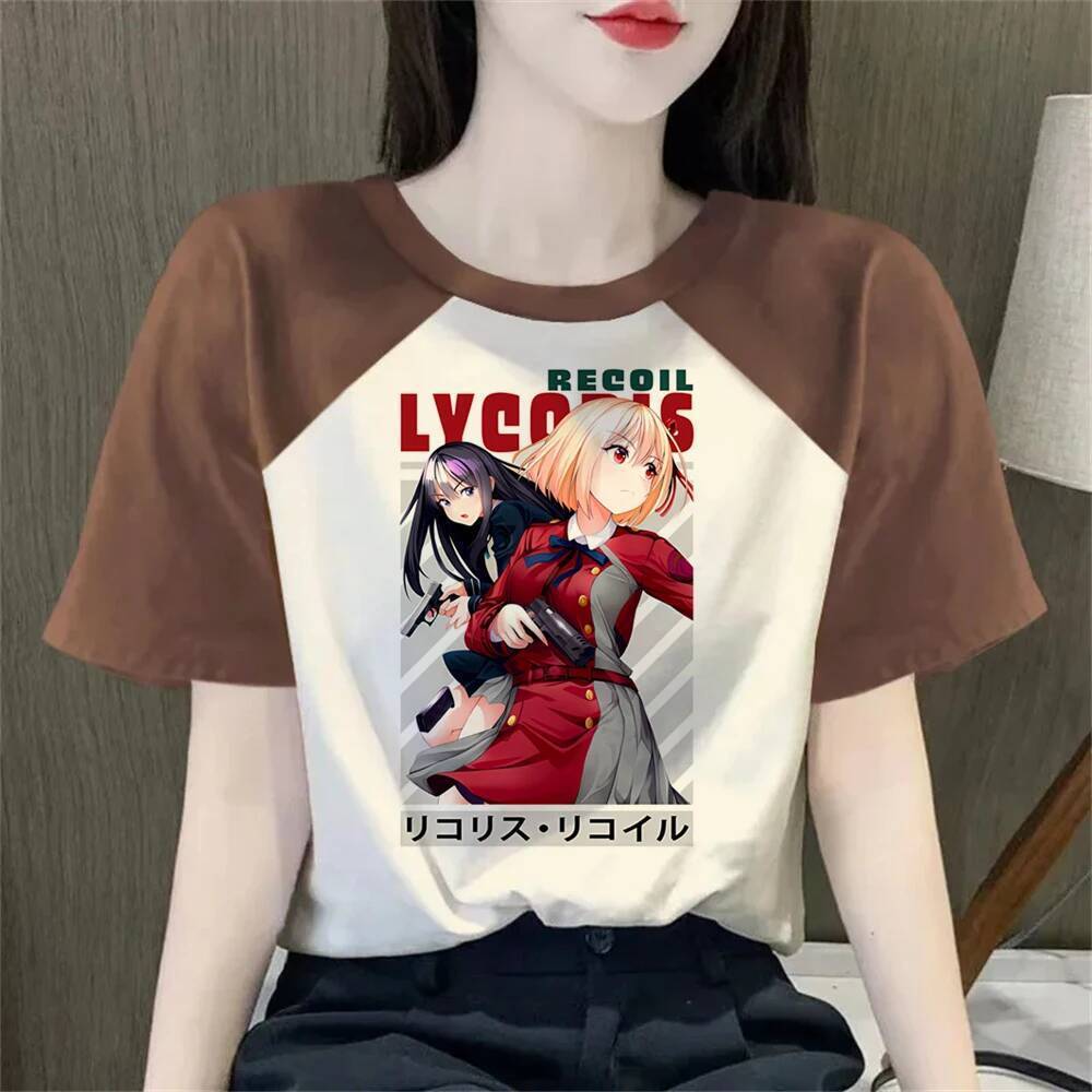 Lycoris Recoil เสื้อยืด femme party dollette harajuku clearance T เสื้อ dollette baddie gyaru goth P