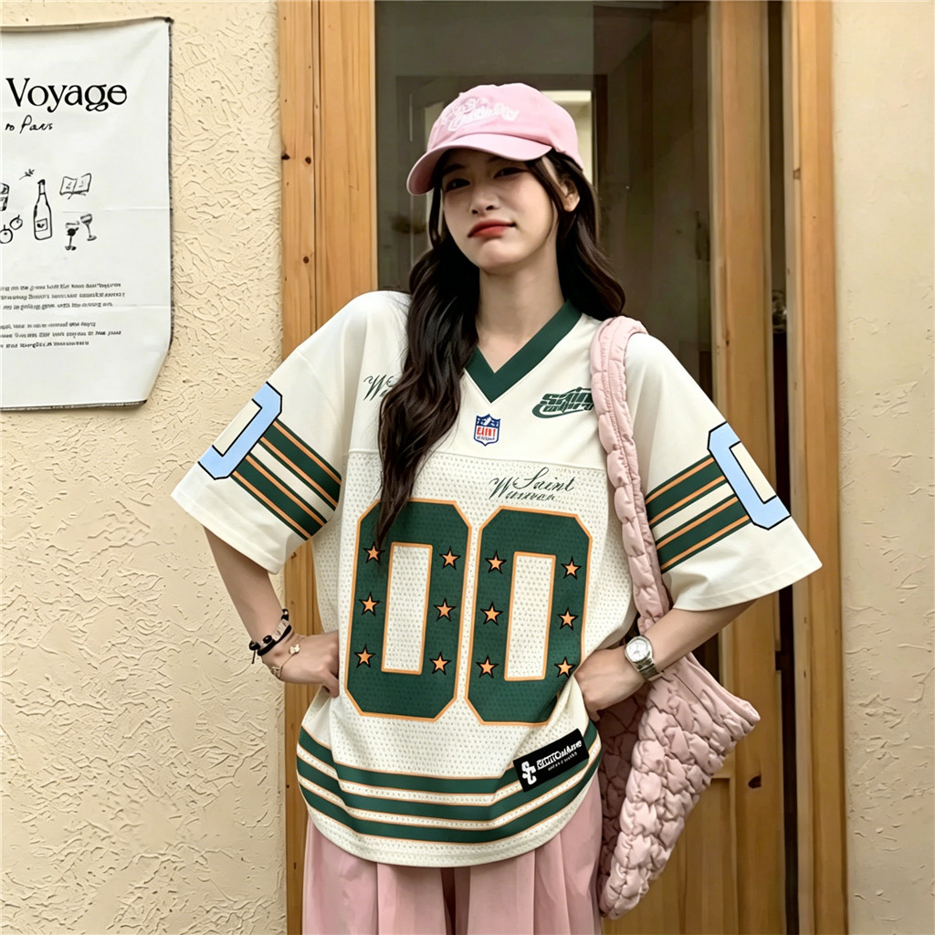 Saint Culture / Noble Green 00 / Jersey Vintage Oversize Rugby Retro Streetwear Y2K Boxy Oversize Je