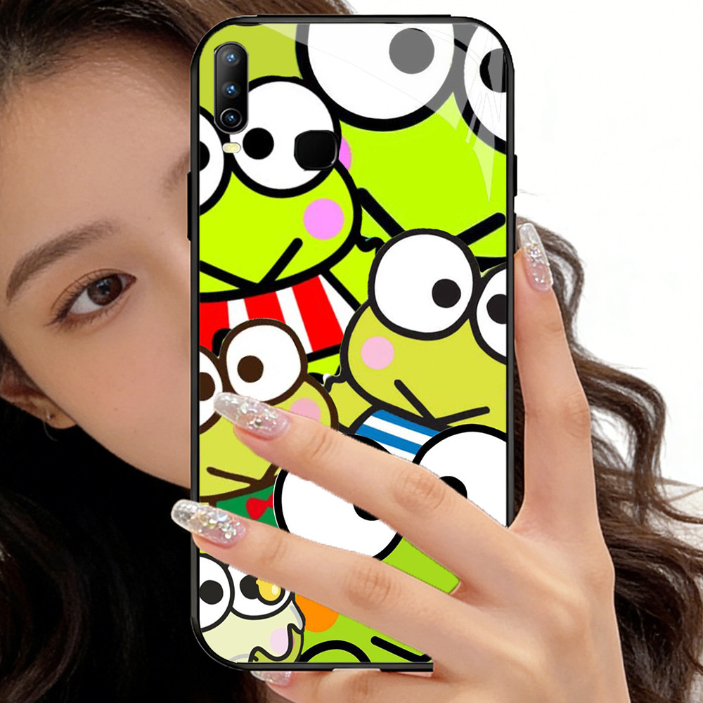 O-39 Sanrio Keroppiกระจกนิรภัยเคสโทรศัพท์VIVO Y89 Y91 Y11 Y17 X23 Y91C Y95 Y15 Y12 Y85 Y93 2019 Y19 