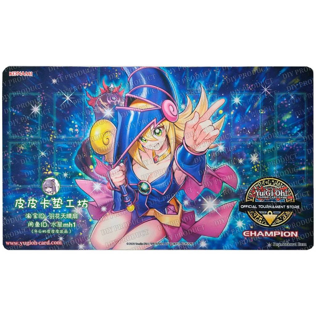 600X350X2Mm Diy Yu-Gi-Oh! Dm Dark Magician Girl Card Battle Mat ผู้เล่นเดี่ยวเกมกระดานการ์ด Duel แผ่น Battle Mat ของขวัญของเล่น
