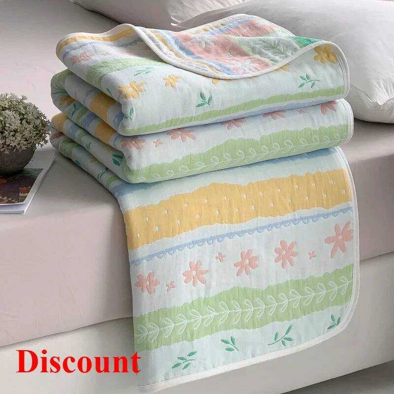 C Cotton Six-Layer Yarn Xia Quilt Pure Cotton Towel Quilt Empty Blanket Nap Blanket Blanket