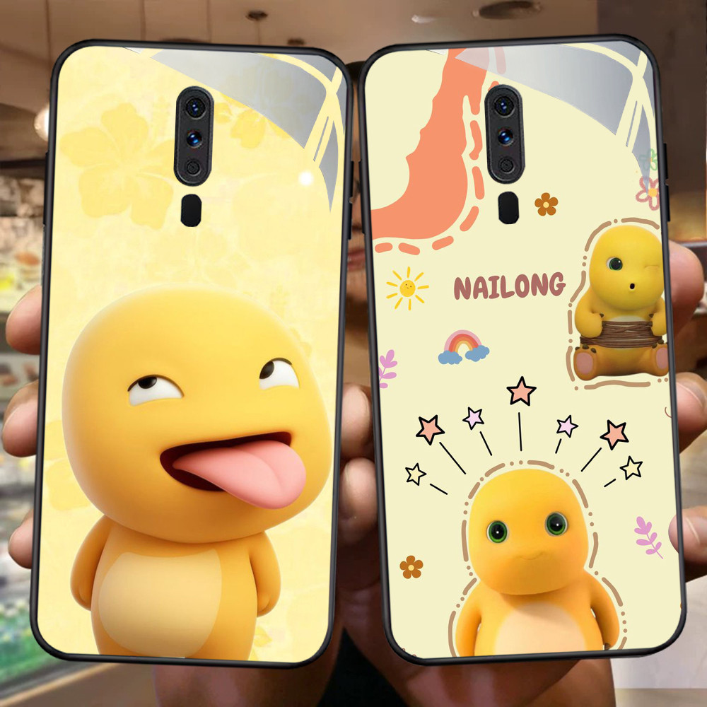 FB-23 Nailong HD Glass Case Casing Kaca สําหรับ Realme Narzo 5S 8i 5 50 5i 9 8 Pro 5G