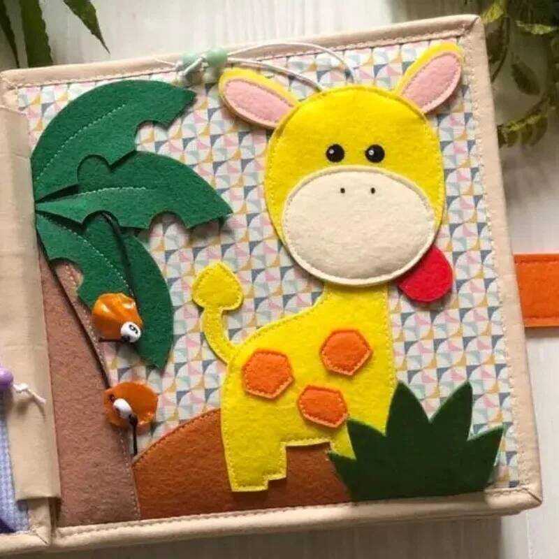 C Montessori Felt Deer Quiet Book Soft Cloth Toddler Felt Busy Book Toddlers Busy Book Felt Busy Bo