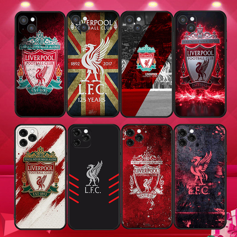 TPU สีดําอ่อน Samsung S23 S24 FE PLUS ULTRA A37 A57 เคสโทรศัพท์ Liverpooll