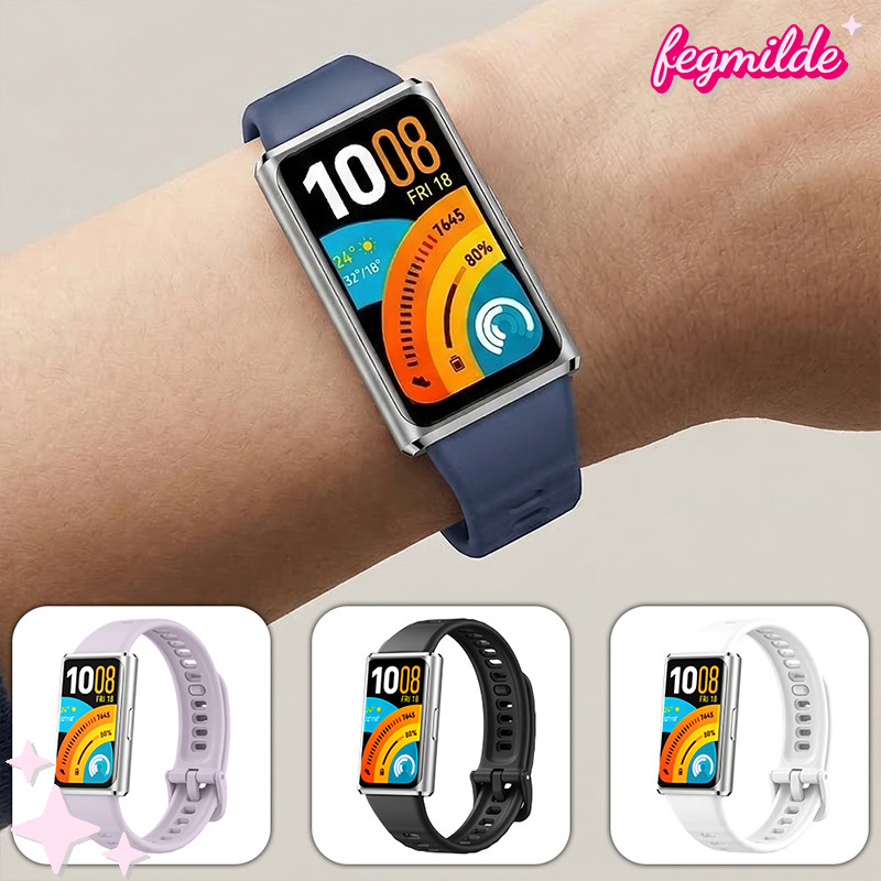 ปรับได้ยางอ่อนสายรัดข้อมือสายรัดข้อมืออุปกรณ์เสริม สายซิลิโคน for Smartwatch Huawei Band 11/11 Pro