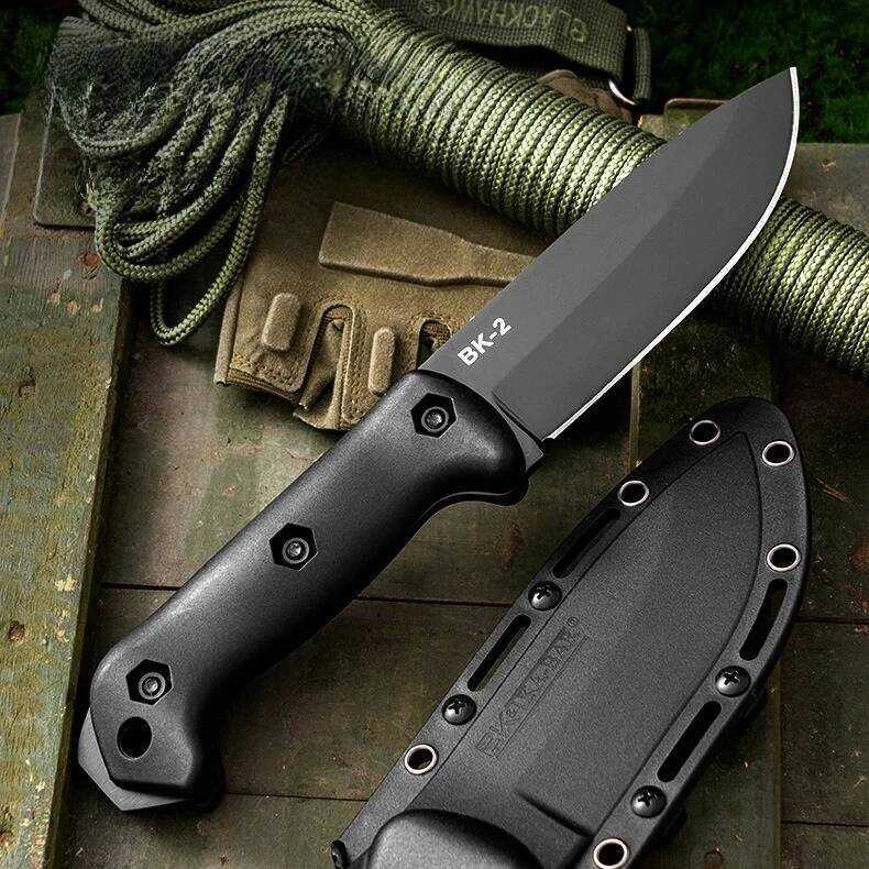 C Bk2 Tactical Fixed Blade Knife With Sheath High Hardness 8Cr13mov Blade Outdoor Survival Knife ED