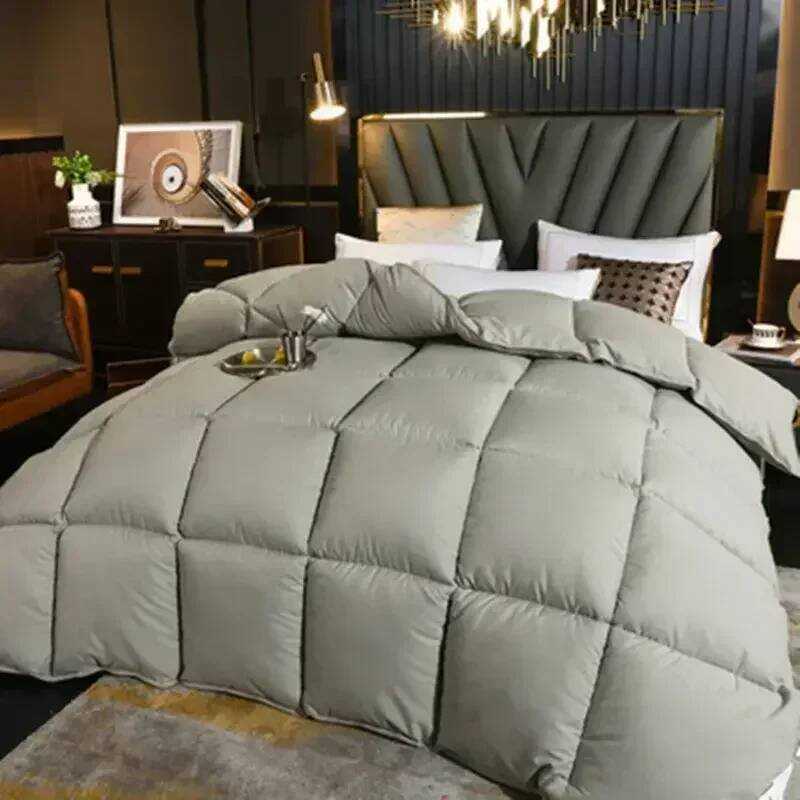 C High Grade White Goose/Duck Down Comforter Duvet Winter Quilt Blanket Filler With Cotton Cover Th