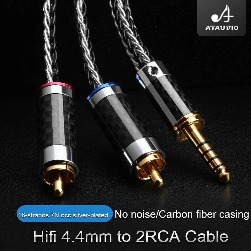 Hifi 4.4 มม. ถึง 2RCA สาย Hi-end Silver-plated Sony WM1A/1Z PHA-1A/2A Z1R 4.4 มม.สายอัพเกรด