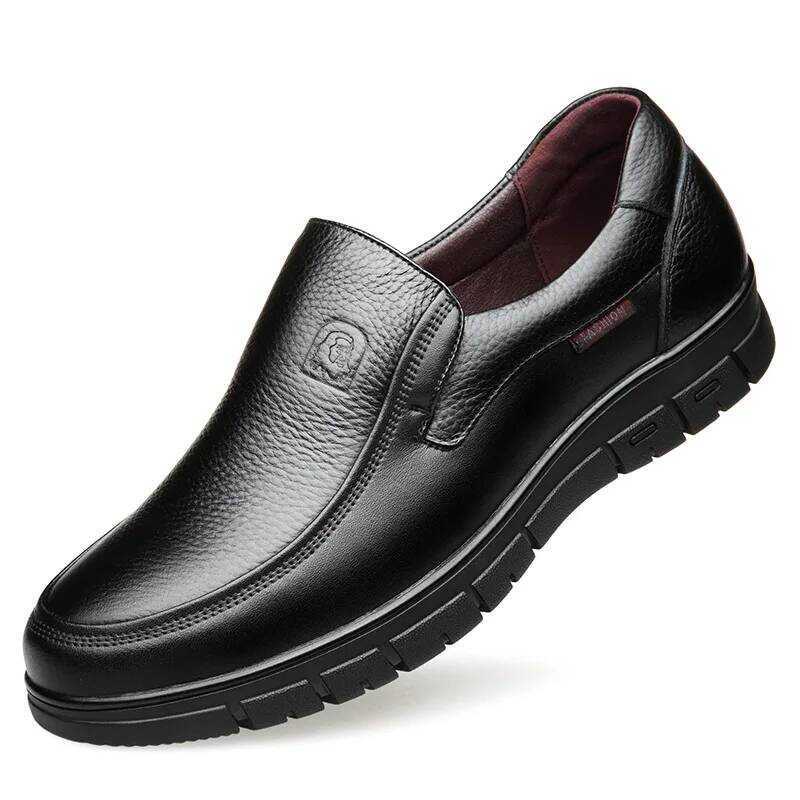 C Handmade Shoes Genuine Leather Casual Shoes For Men Flat Platform Walking Shoes Outdoor Footwear
